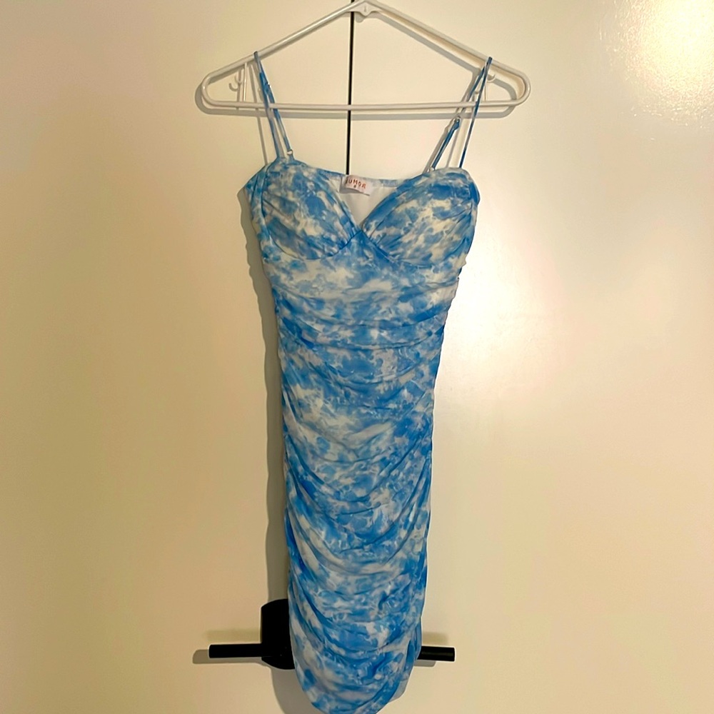 Beautiful cloud like blue mini dress